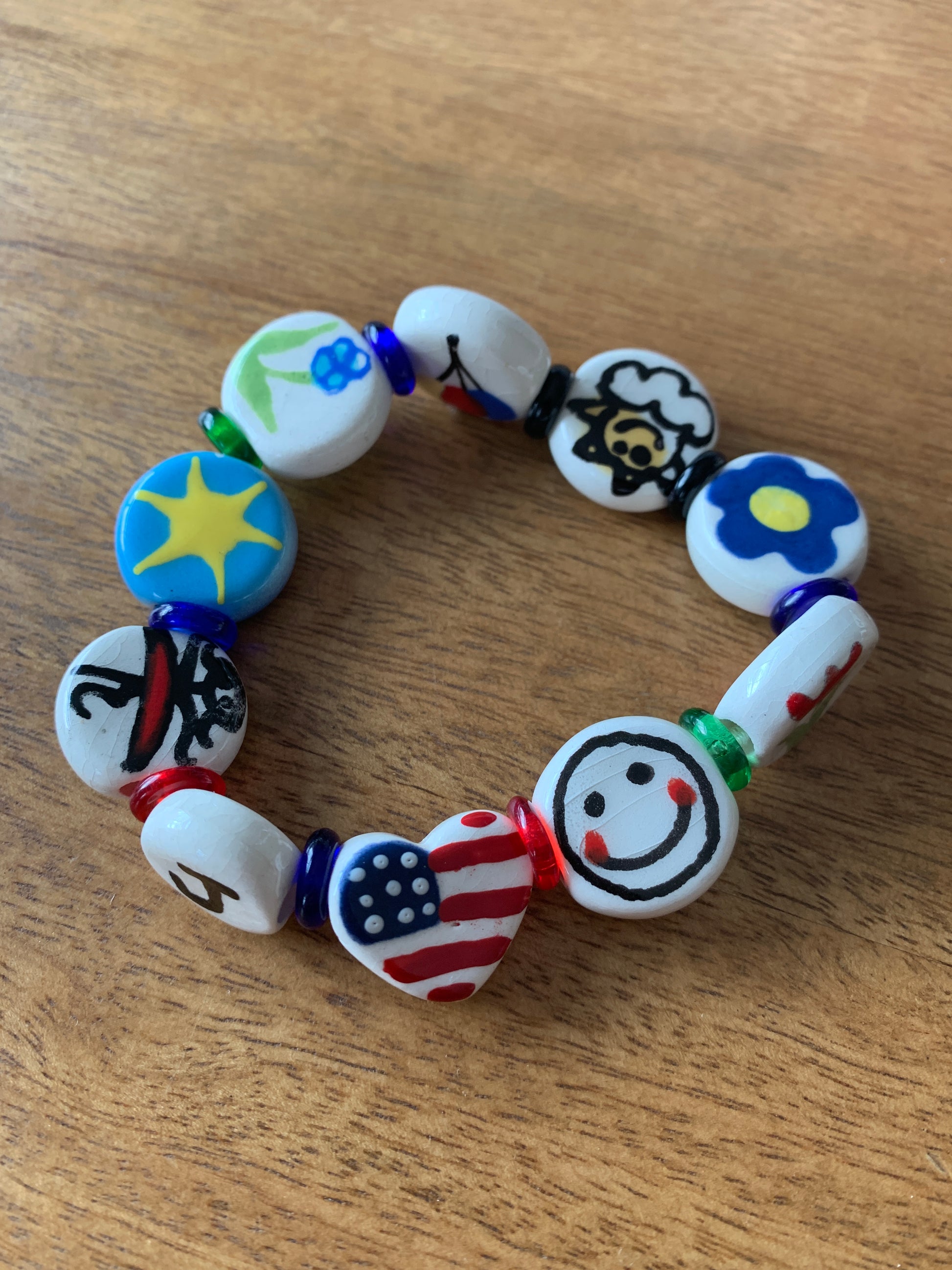 I added some spacer beads in this one...