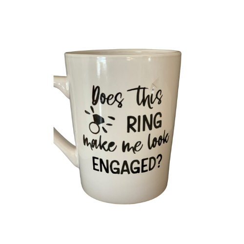 I came across this design just before my son got engaged and knew I had to make a version of it for my future daughter-in-law.  We were all in Cabo when he finally popped the question. Knowing in advance this was going to happen.  On our way back from the airport, I surprised them both with the mug.  