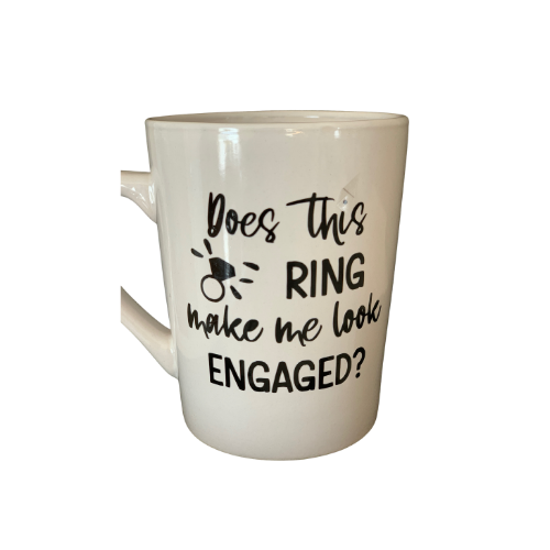 I came across this design just before my son got engaged and knew I had to make a version of it for my future daughter-in-law. We were all in Cabo when he finally popped the question. Knowing in advance this was going to happen. On our way back from the airport, I surprised them both with the mug.