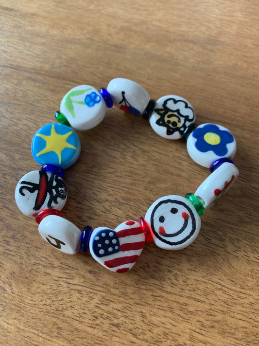I added some spacer beads in this one...
